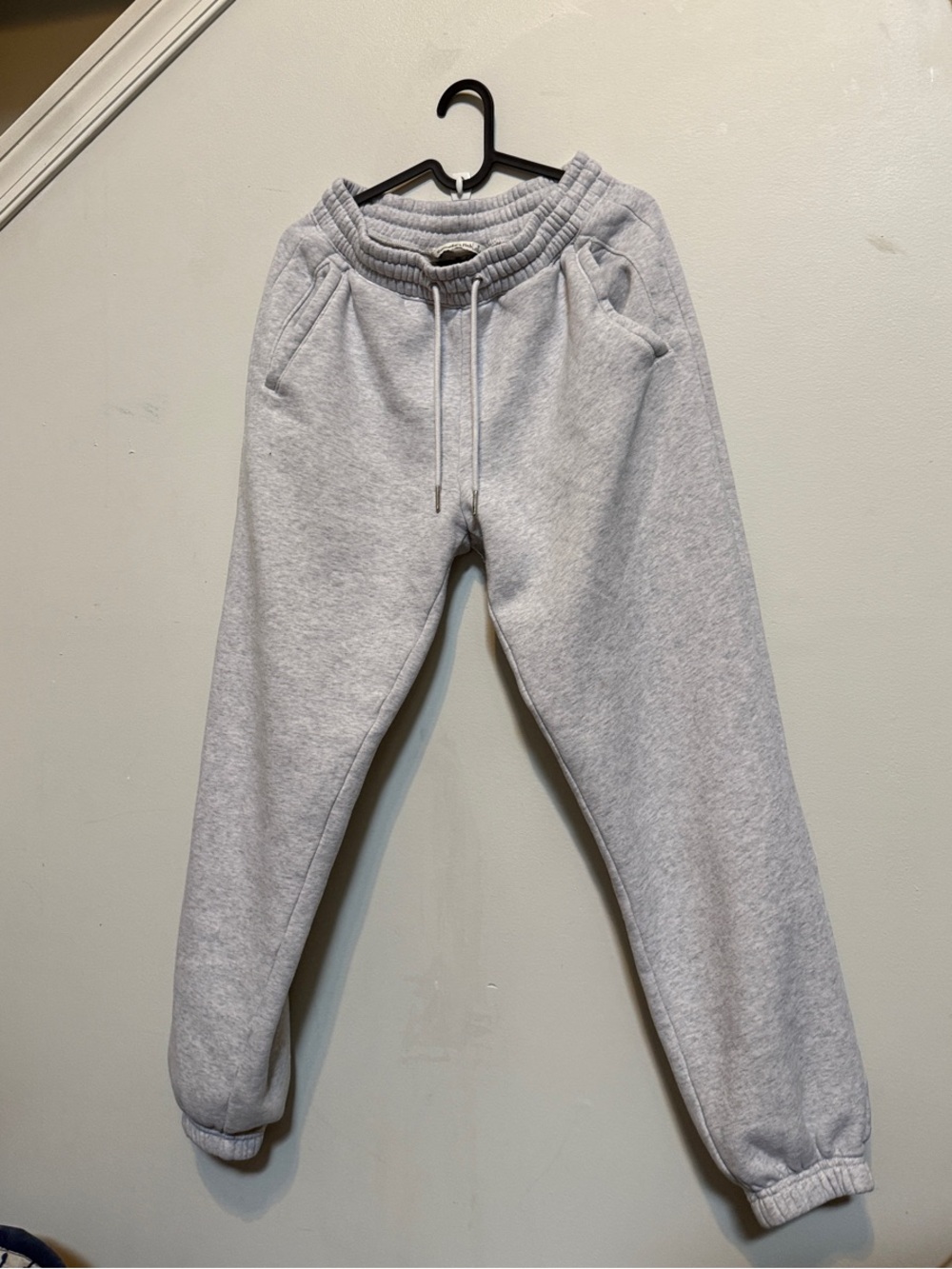 Abercrombie & Fitch Light Gray Fleece Joggers SMALL